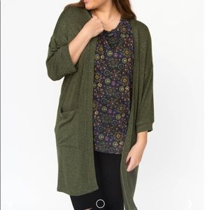Forever Cardi Olive and Black Hacci By A&D NWT